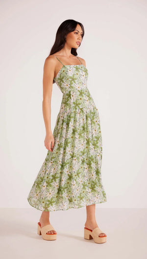 Mink Pink Margaux Maxi Dress Green/White Floral