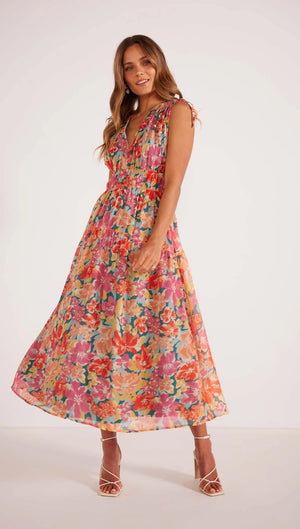 Mink Pink Valla Maxi Dress Pink Floral