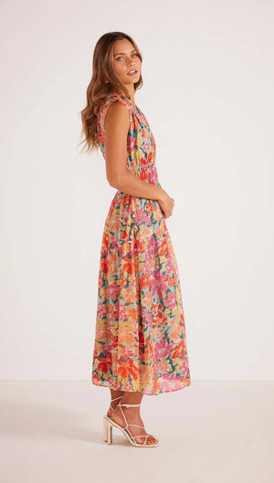 Mink Pink Valla Maxi Dress Pink Floral