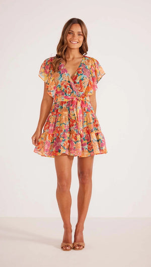 Mink Pink Valla Mini Dress Pink Floral