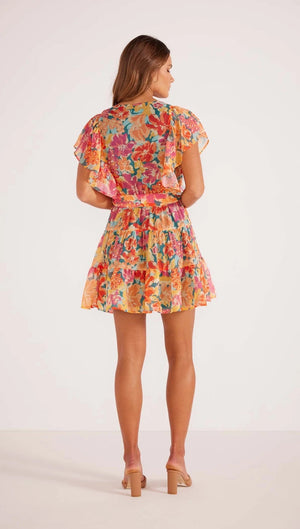 Mink Pink Valla Mini Dress Pink Floral