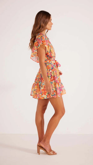 Mink Pink Valla Mini Dress Pink Floral