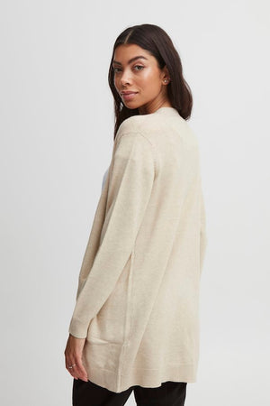 BYoung Bynonina Cardigan Cement Melange