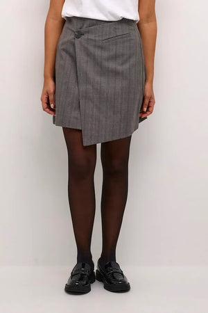 Kaffe KAdori Wrap Skirt Grey/Black Check