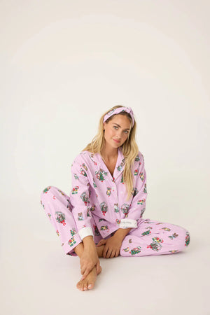 PJ Salvage Koality Holiday Flannel Pj Set with Matching Headband