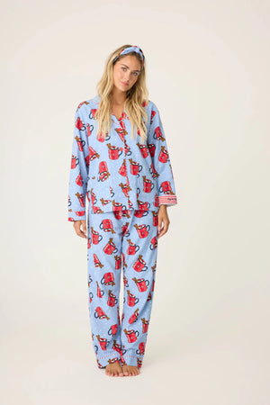 PJ Salvage Hug in a Mug Flannel PJ Set