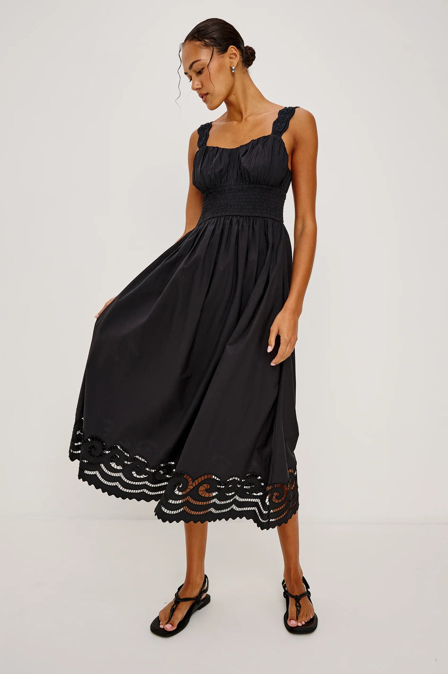 Rails Anadia Dress Black Embroidery