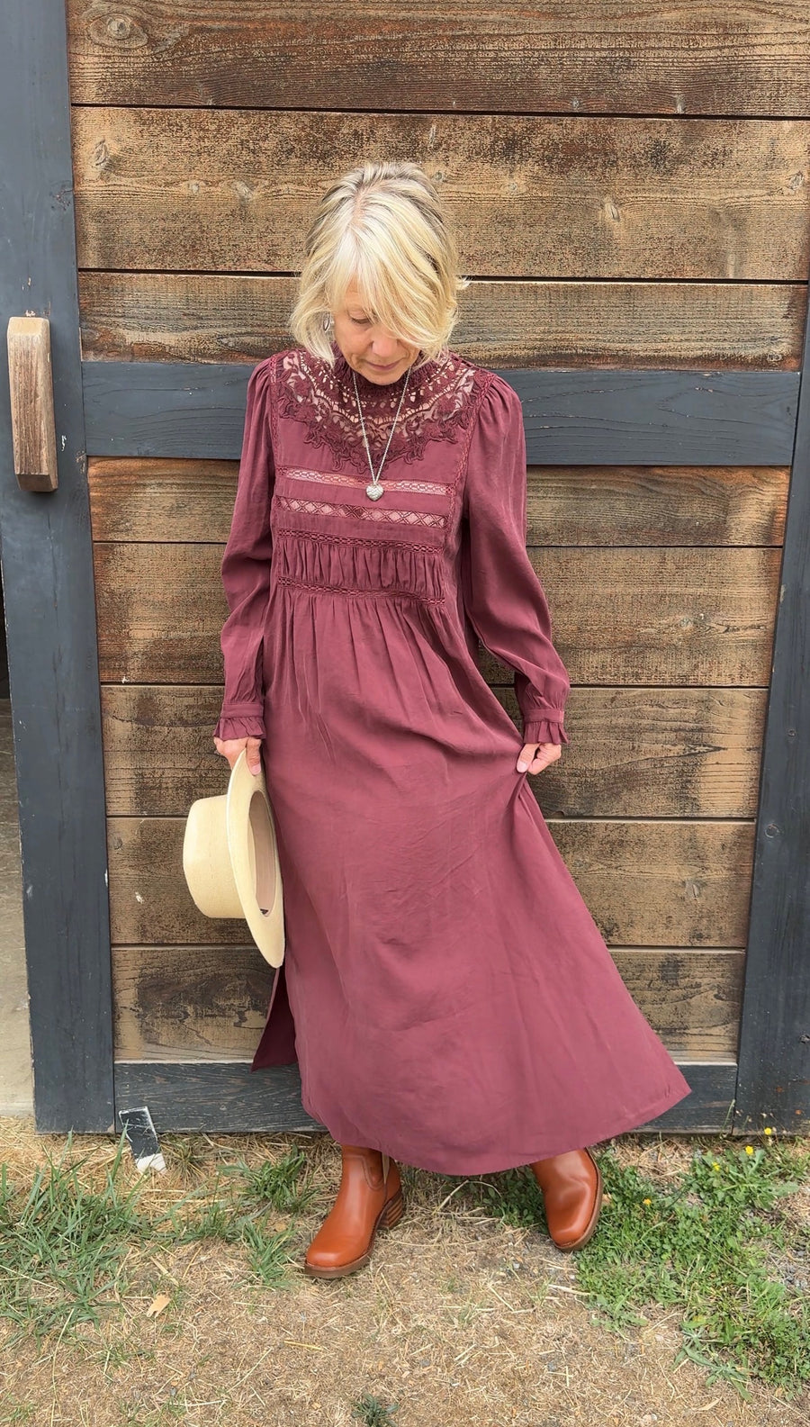 See U Soon Debbie Dress Burgundy