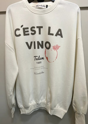 The Laundry Room C'est La Vino Jumper White