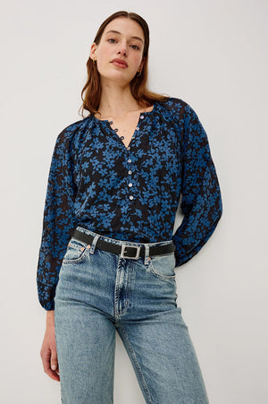 Rails Indi Blouse Midnight Silhouette Floral
