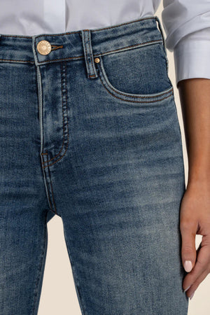 Kut from the Kloth Rachael High Rise Fab Ab Mom Raw Hem Braveness