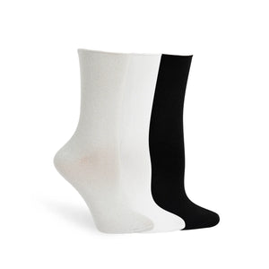 Lemon 3PK Womens Recycled Pillow Polytam Crew Sock