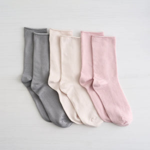 Lemon 3PK Womens Recycled Pillow Polytam Crew Sock