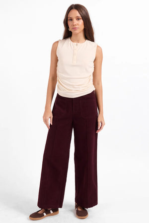Sage The Label Secret Society Corduroy Pants Wine
