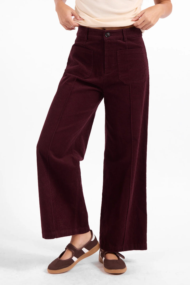 Sage The Label Secret Society Corduroy Pants Wine