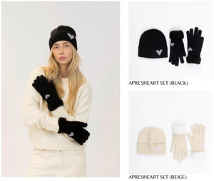 Lyla + Luxe Apres Heart Beanie & Glove Set