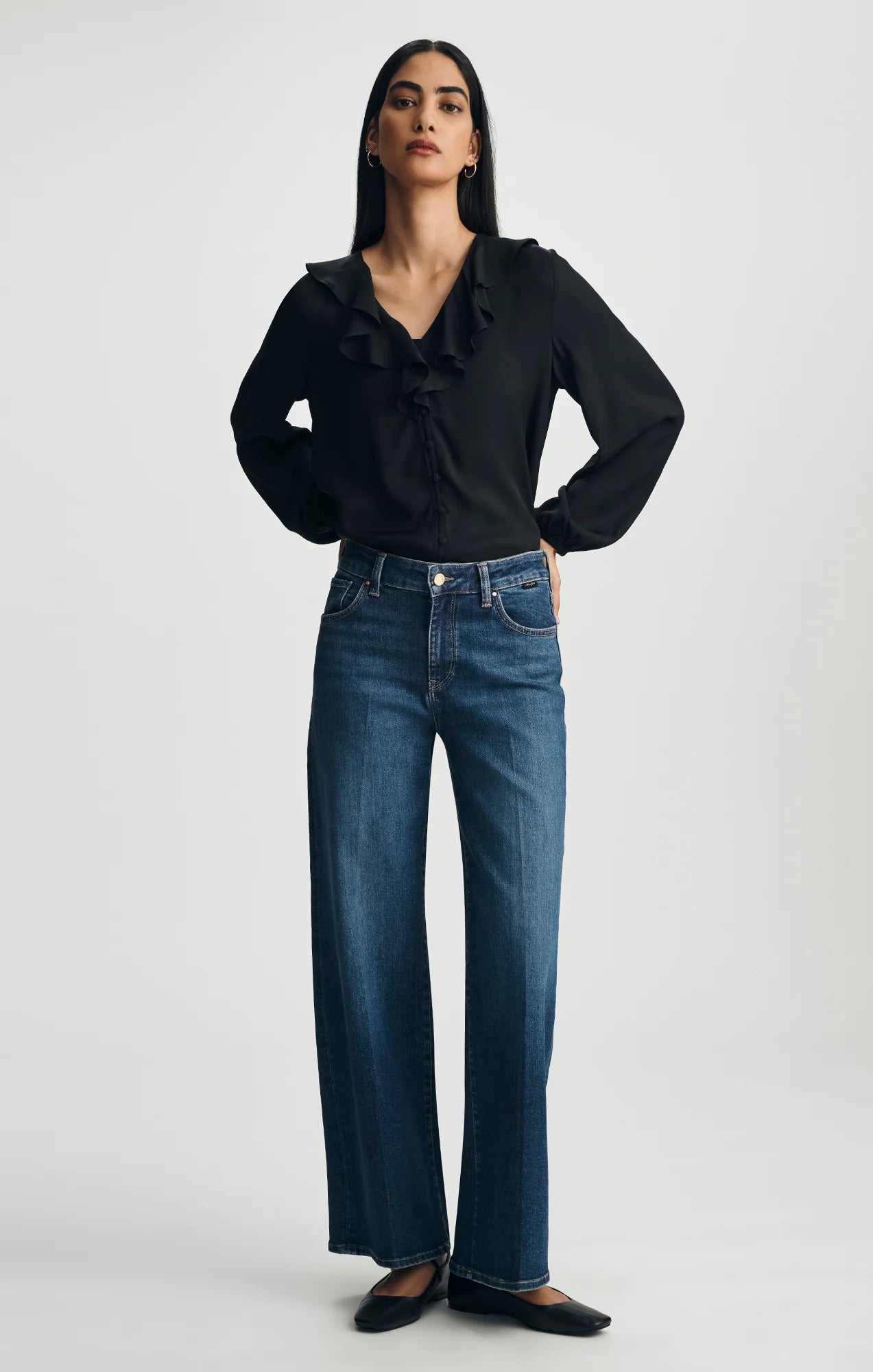 Mavi Paloma Mid Rise Deep Brushed Feather Luxe