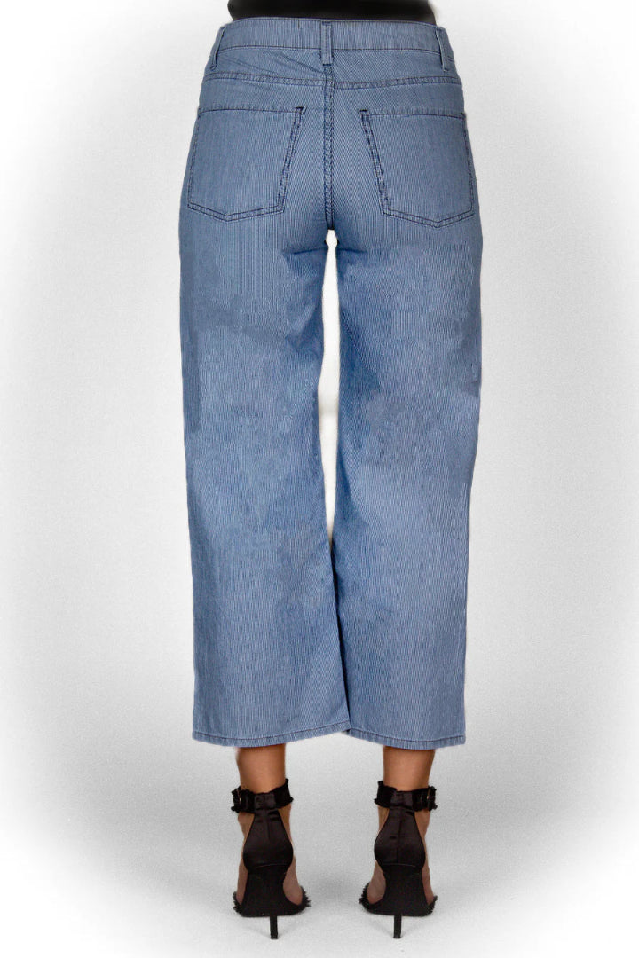 Fidelity High Rise Wide Leg Malibu Summer Stripe