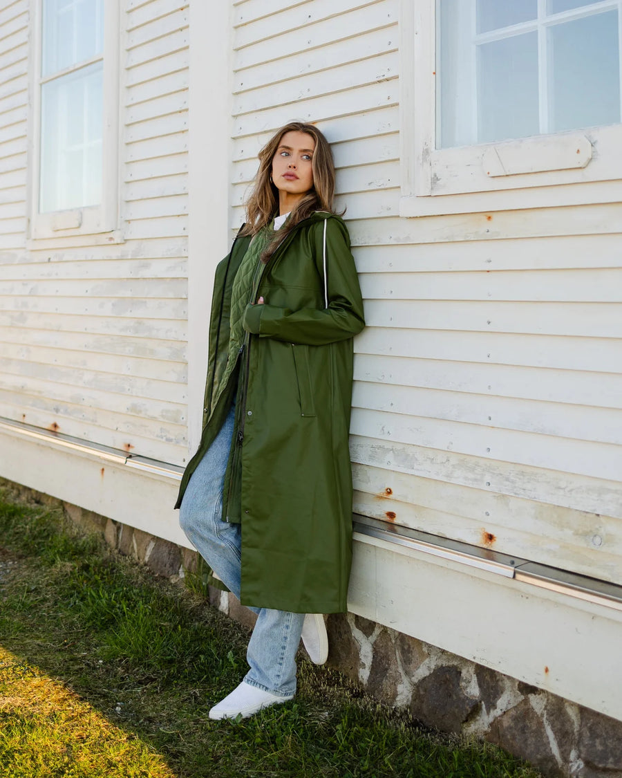 Mernini Raincoat ~ Chive Green