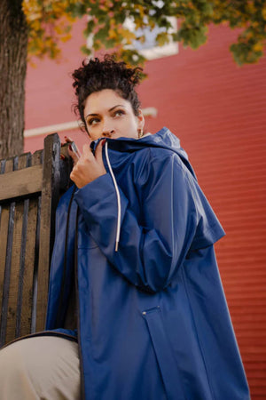 Mernini The Petite Raincoat Peony Blue