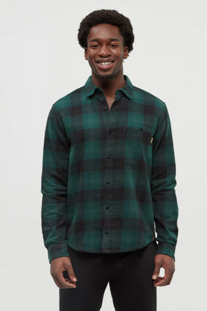 TenTree Forest Flannel Shirt Forest Pine/Storm Plaid