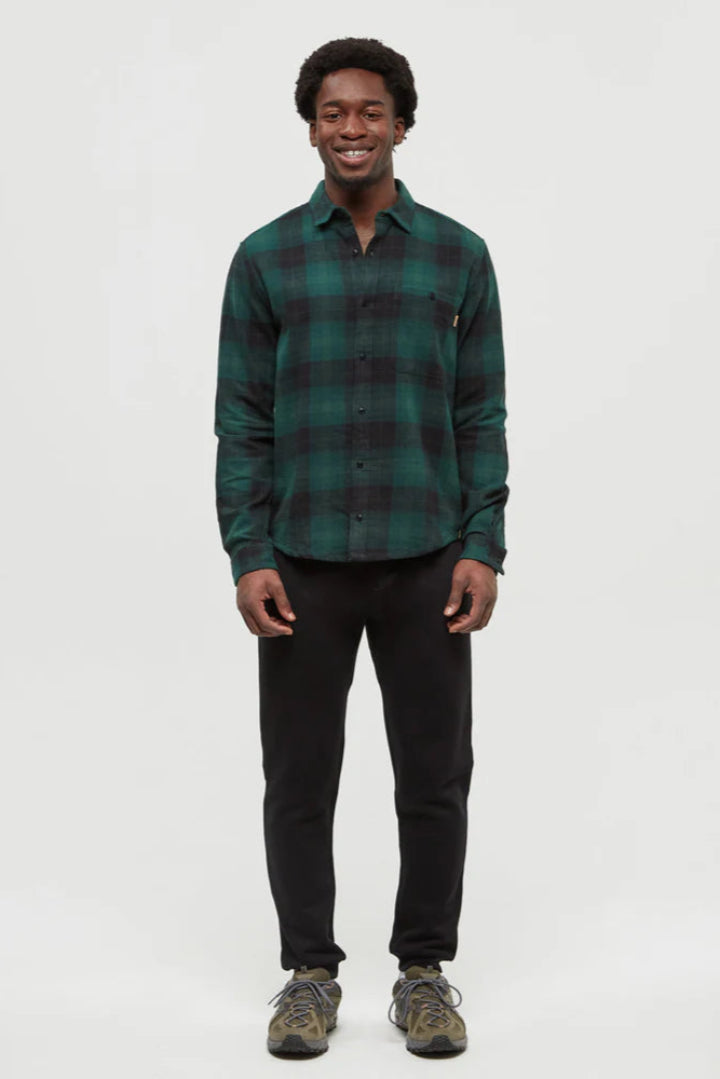 TenTree Forest Flannel Shirt Forest Pine/Storm Plaid