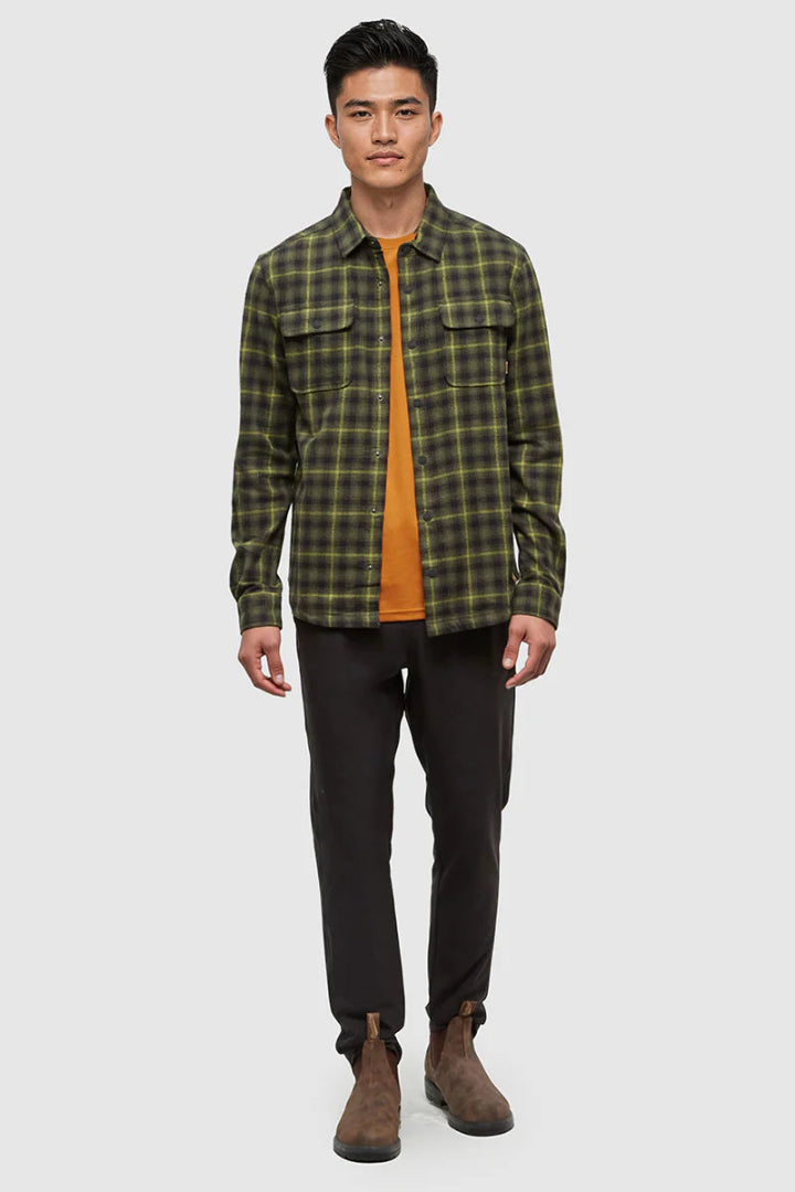 TenTree Kapok Flannel Colville Deep Olive/Creekside Plaid