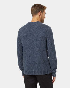 Tentree Highline Nep Crew Sweater Dark Blue Mirage Heather