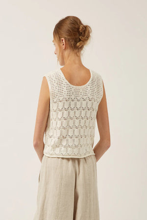 Naif Janne Sleeveless Sweater Ivory