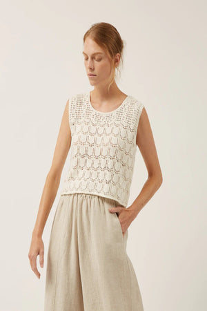 Naif Janne Sleeveless Sweater Ivory