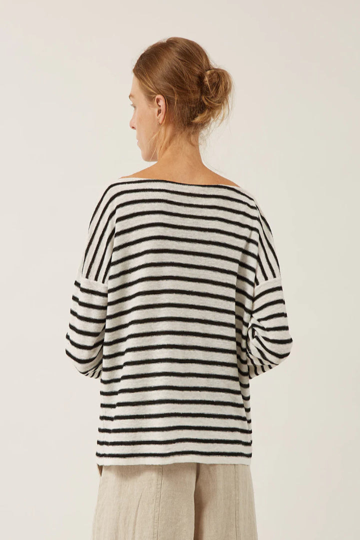 Naif Thalia Sweater White/Navy Stripes