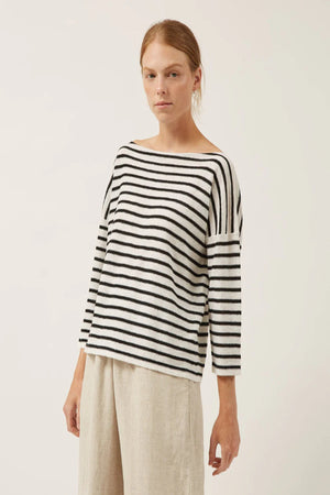 Naif Thalia Sweater White/Navy Stripes