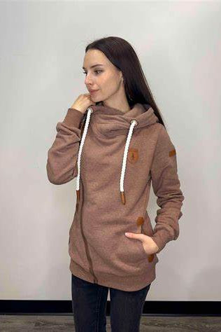 Wanakome Full Zip Hoodie Athena Cocoa