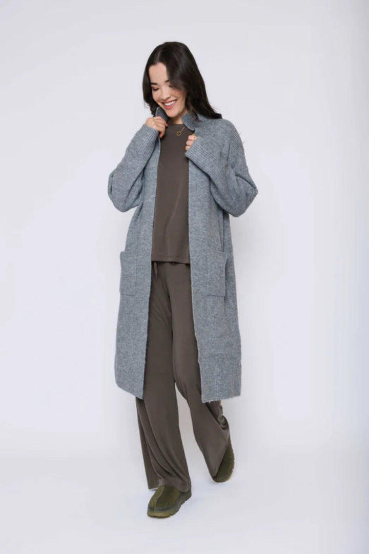 Orb Viv Maxi Cardigan Soft Grey Heather