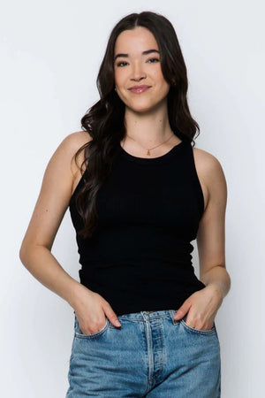 Orb Leanne Crew Neck Tank Black