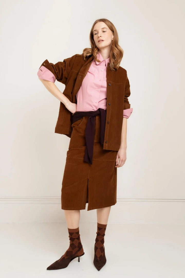 Paper Label Jill Shirt Jacket Tobacco