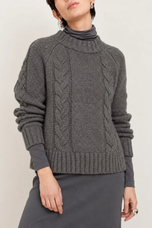 Paper Label Hana Cable Sweater Stone Mix