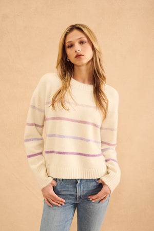 John and Jenn Roscoe Sweater Violet Pearl