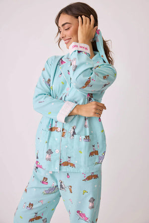 PJ Salvage Spaw Day Flannel Set Mint