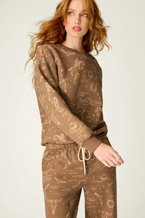 PJ Salvage Western Ways Frankie Long Sleeve Taupe