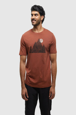 TenTree Peak T-Shirt Sequoia/Meteorite Black