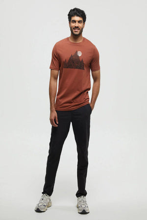 TenTree Peak T-Shirt Sequoia/Meteorite Black