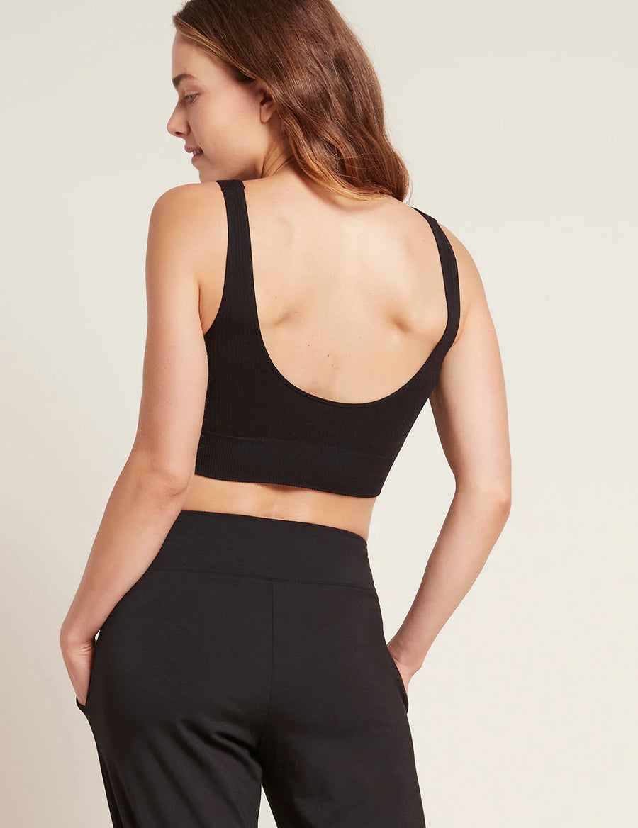 Boody Ribbed Seamless Bra Black