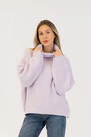 Lyla + Luxe Sahar Mockneck Lilac