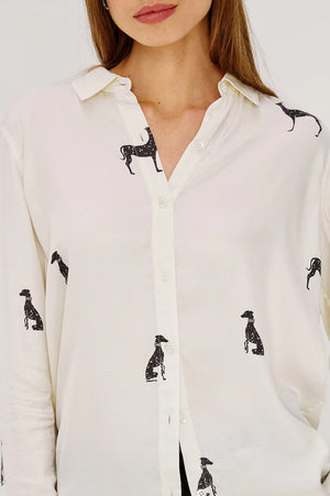 Rails Saige Shirt Ivory Whippets