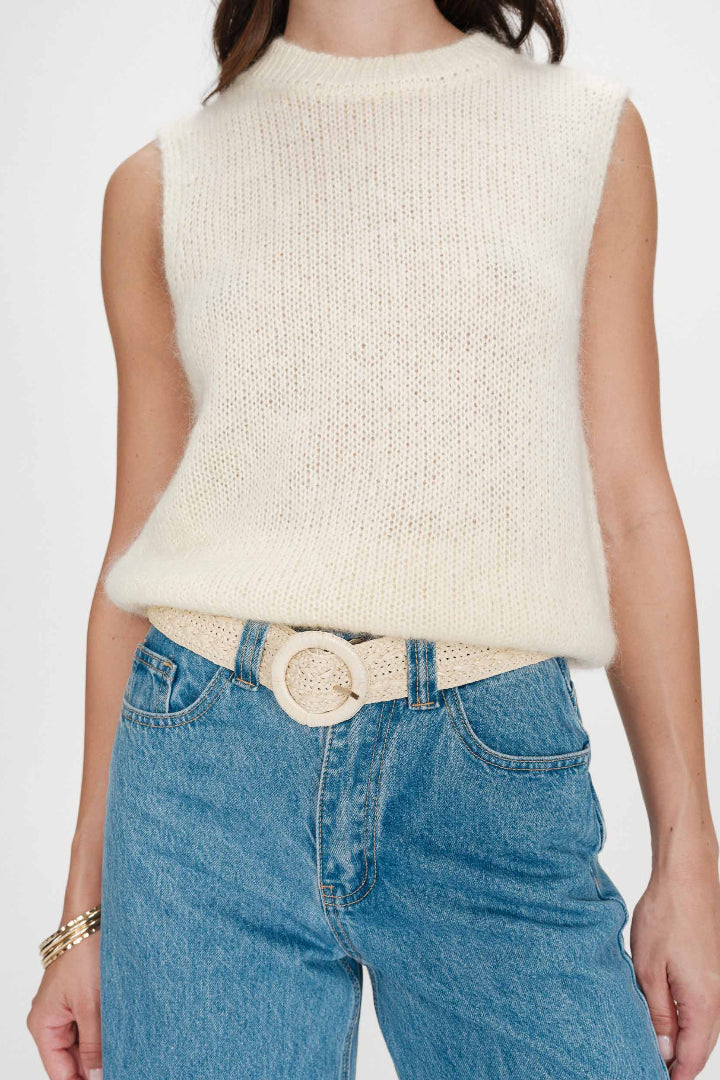 Grace & Mila Vallois Belt Ecru