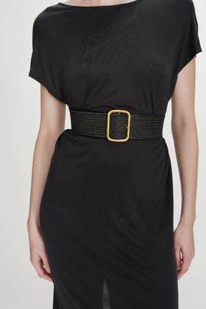 Grace & Mila Popcorn Belt Black