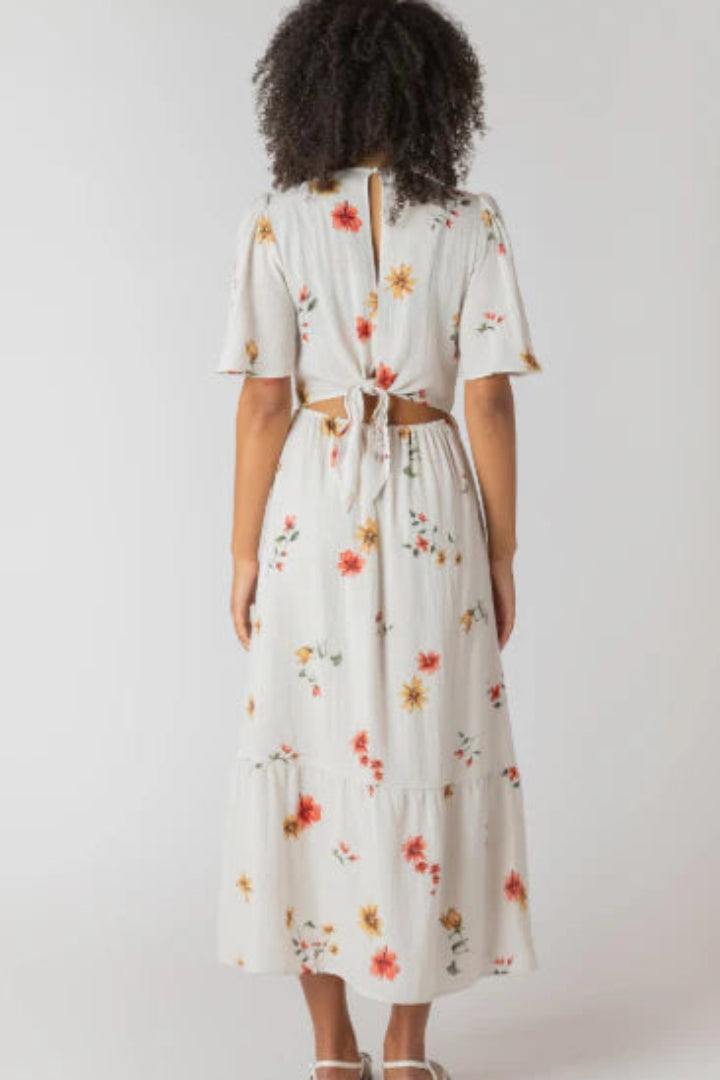 Room 34 Short Sleeve Maxi Dress Mix Floral