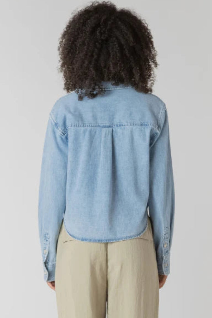 Room 34 Lightweight Denim Shirt Mid Blue Wash