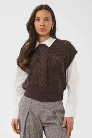 Saint Tropez TruneSZ Vest Chocolate Brown